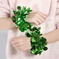 thumbnail image 4 of Unique Bargains 2 Pcs Cheerleader Poms Poms Wrist Flower Round Cheerleading Practice Poms Green, 4 of 5