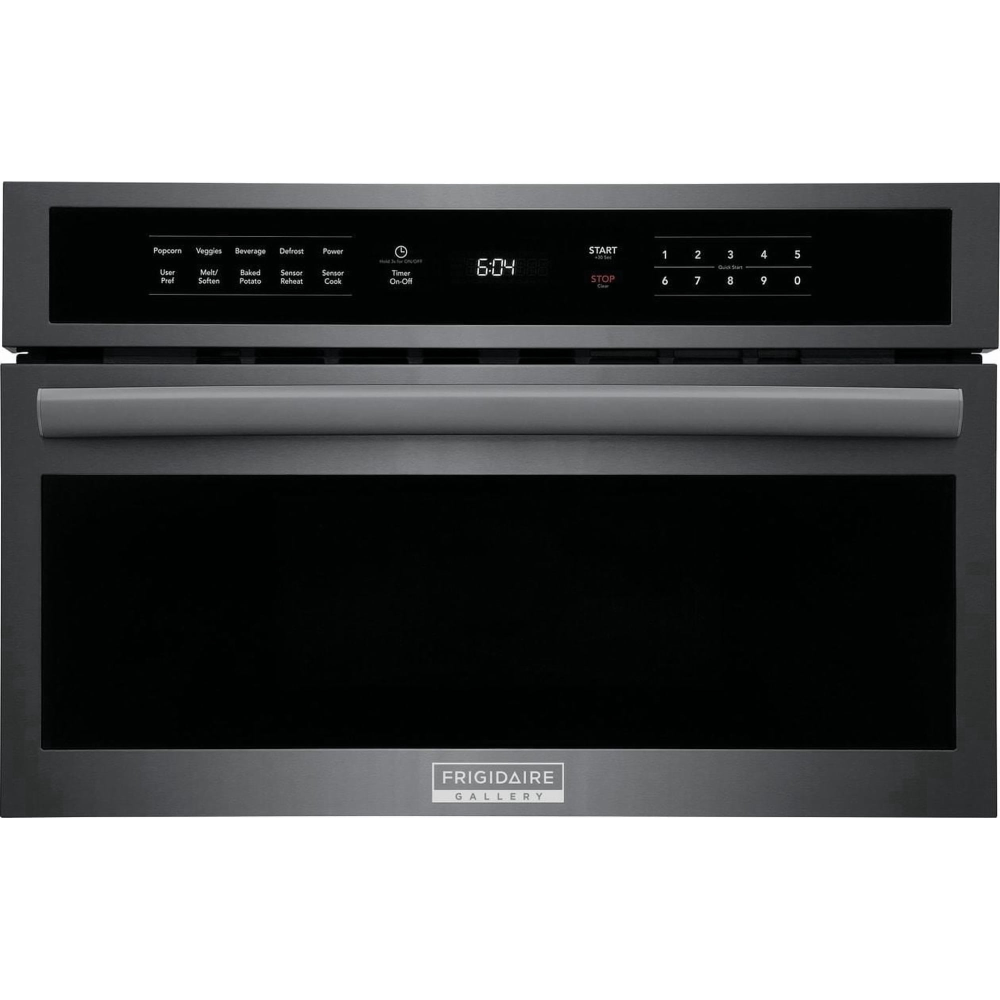 Frigidaire Gallery 30" Built-In Microwave Oven with Drop-Down Door, Black Stainless Steel