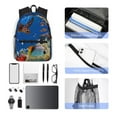 thumbnail image 6 of Gukieu Colorful Coral Reef Print Backpack, Waterproof Backpack with Adjustable Shoulder Straps, Suitable for Campus, Business, Travel, Unisex, 6 of 6