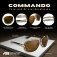 thumbnail image 2 of proSPORT Polarized BIFOCAL Sunglass Reader Aviator Men Women Gold Frame Amber Lens, 2 of 4