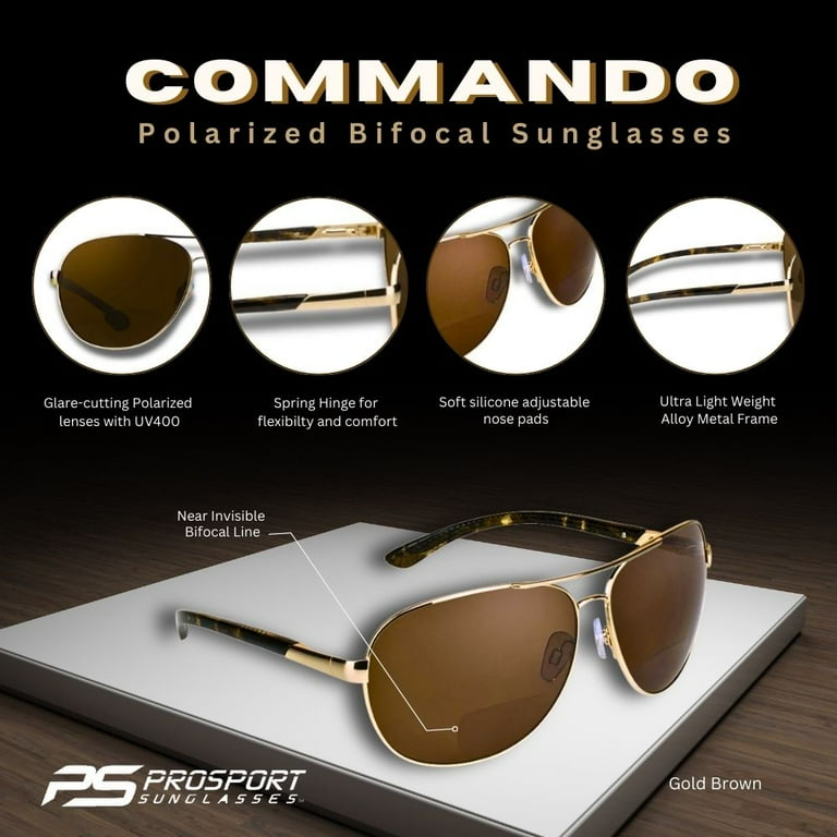 ProSPORT Aviator Bifocal Reader Sunglass Pink Rose Mirror Lens Men