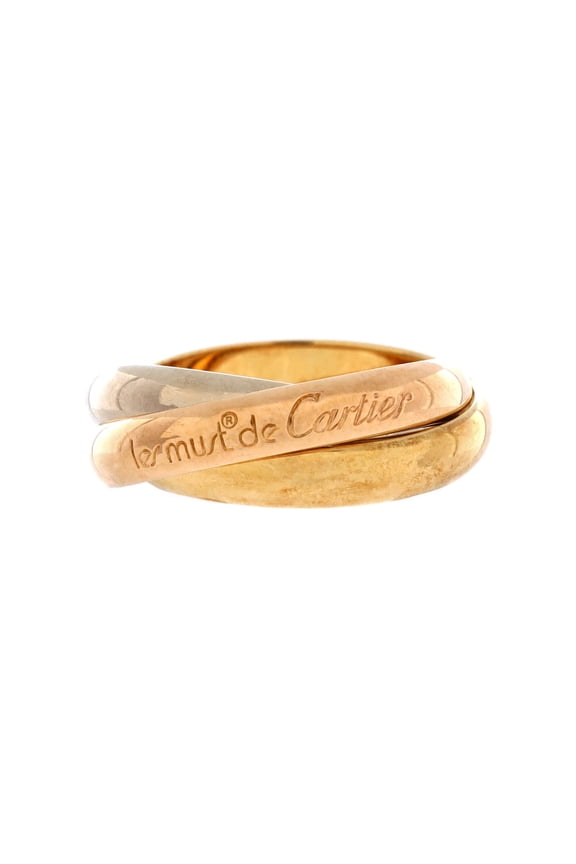 Pre-Owned Les Must de Cartier Trinity Ring 18K Tricolor Gold By Rebag