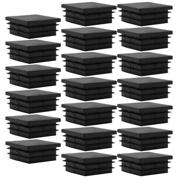 OUNONA 20pcs Square Plastic Hole Plugs Furniture Inserts Hole End Caps For Tubing Fences