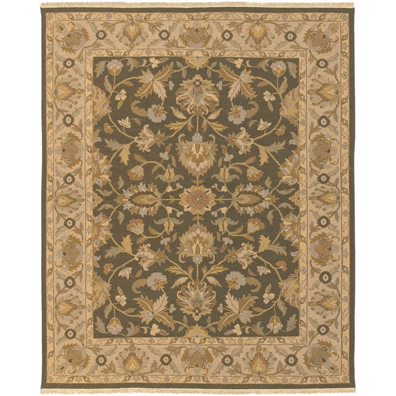 BoutiqueRugs Kelseyville Traditional Area Rug - Beige, Dark Red, Dark Brown - 2' x 3'