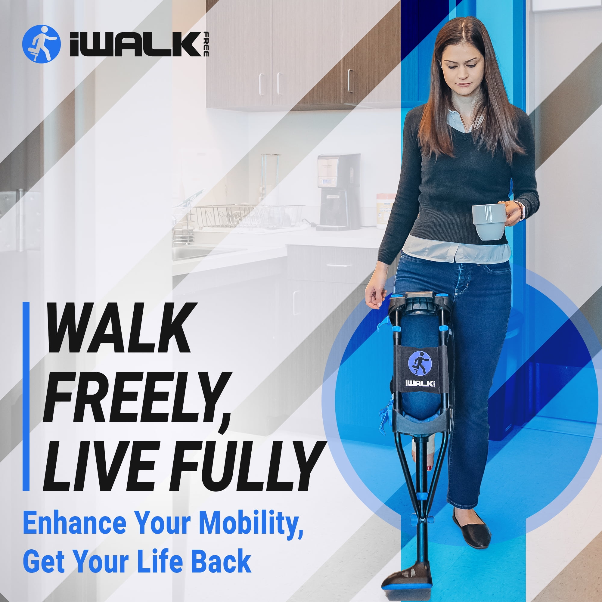 iWALK 3.0 Hands-Free Knee Crutch - Award-Winning Medical iWALK 3.0 Hands-Free Knee Crutch - Award-Winning Medical