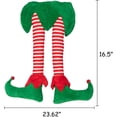 thumbnail image 4 of Adornos para decoración de árbol pegado con patas rellenas de elfo navideño de 23 pulgadas, decoración navideña para interiores y exteriores, adornos para fiestas, 4 of 7