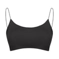thumbnail image 1 of Sujetador sin tirantes para mujer Qarigey bandeau con aros tirantes finos Top de tubo modal negro, 1 of 6