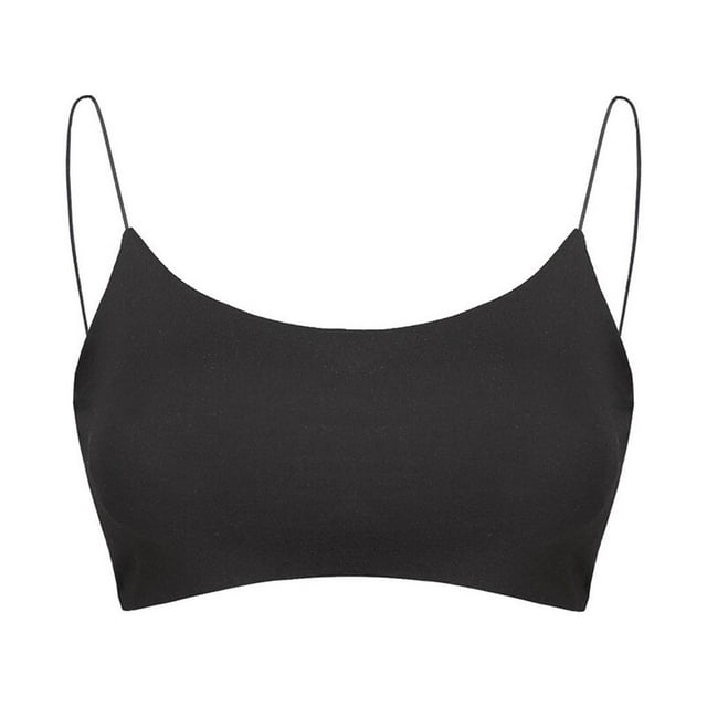 Sujetador sin tirantes para mujer Qarigey bandeau con aros tirantes finos Top de tubo modal negro