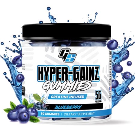 Creatine Gummies-Blueberry Flavor | Clean, Vegan, No Artificial Dyes | Boost Muscle Growth