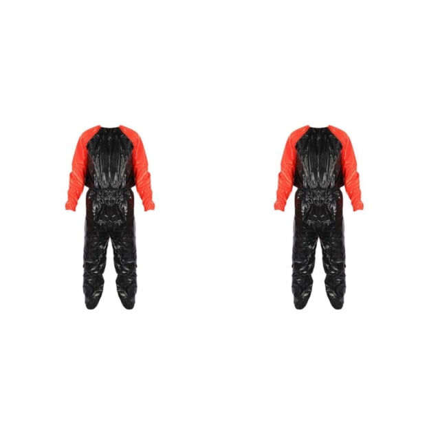 Toystoory Traje de sauna ajustable para ejercicio, gimnasio, casa, sudadera con capucha, pantalones personalizables, color rojo+negro XXL Rojo+Negro XL 2Conjunto