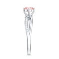 thumbnail image 4 of Rosec Jewels IGI Certified Lab Grown Pink Diamond Infinity Engagement Ring (1 Ct, Fancy Pink Color and VS1 Clarity) - Pink White Diamond Ring, 925 Sterling Silver, US 4.00, 4 of 9