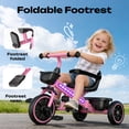 thumbnail image 5 of JoyStone 2-in-1 Toddler Tricycle for Ages 1-4 Years, Kids Trike Toddler Bike with Removable Push Handle, Adjustable Seat & Basket, Pink, 5 of 11