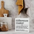 thumbnail image 6 of Zomyto 5"x5" Funny Office Gifts for Coworkers Difference Maker Definition Wooden Box Sign Home Office Desk Decor Thank You Retirement Gifts, 6 of 6
