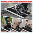 thumbnail image 4 of 4FT Portable Wheelchair Ramp ,800 LBS Capacity Folding Aluminum Threshold Ramp with Anti-Slip Surface, Mobility Access Handicap Ramp for Home Steps, Doorway, Stairs, Doorways, 4 of 7