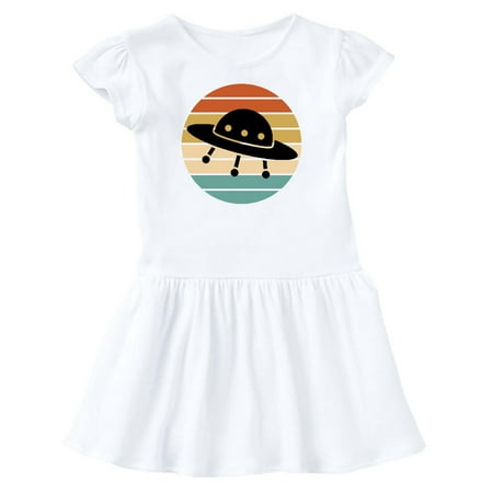 

Inktastic Space Travel Saucer Retro Sunset Gift Toddler Girl Dress