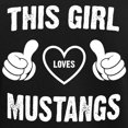 thumbnail image 3 of CafePress - THIS GIRL LOVES MUSTANGS Women's Dark Pajamas - Women's Short Sleeve Print T-Shirt and Pants Dark Cotton Pajama Set, 3 of 7