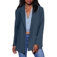 thumbnail image 1 of Timegard Blazer Jackets for Women Open Front Long Sleeve Button Work Office Casual Suit Jacket with Pockets, 1 of 4