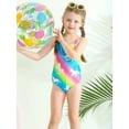 thumbnail image 5 of Usaibhir Girls One Piece Swimsuits with Adjustable Straps Multicolor Bathing Suits Kids Beach Swimwear for 2-8 Years, 5 of 12