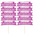 thumbnail image 4 of GOOHOCHY Happy Mother's Day Cake Picks Purple Paper and Bamboo Cupcake Toppers for Decor 10pcs, 4 of 8