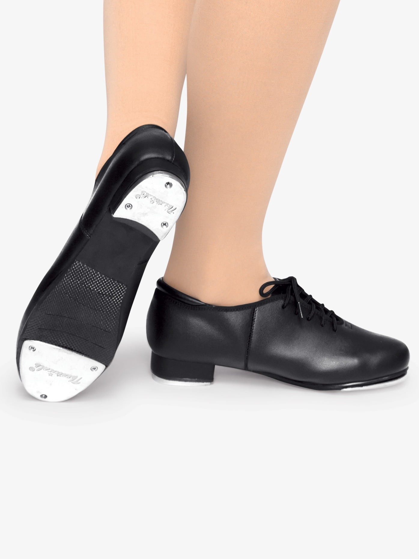 Roch Valley Oxford Jazz Tap Shoes Fitted Heel AND Toe Taps Unisex Child & Adult Sizes