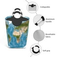 thumbnail image 4 of KLL Earth View World Map Laundry Hamper,Large Canvas Fabric Lightweight Storage Basket Toy Organizer Dirty Clothes Collapsible Waterproof, 4 of 6