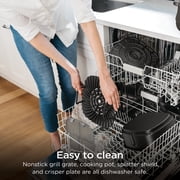 Ninja Foodi 4-Serving Electric Indoor Grill & Air Fryer, 6-in-1 Grill & Air Fryer, Roast, Bake, Broil & Dehydrate, EG201, Black