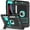 Black+Teal, variant on BMOUO Case for iPad 9th 8th 7th Generation (10.2 inch, 2021/2020/2019), Shockproof Protective iPad 10.2 Case with Built-in Stand/Pencil Holder, Purple Teal