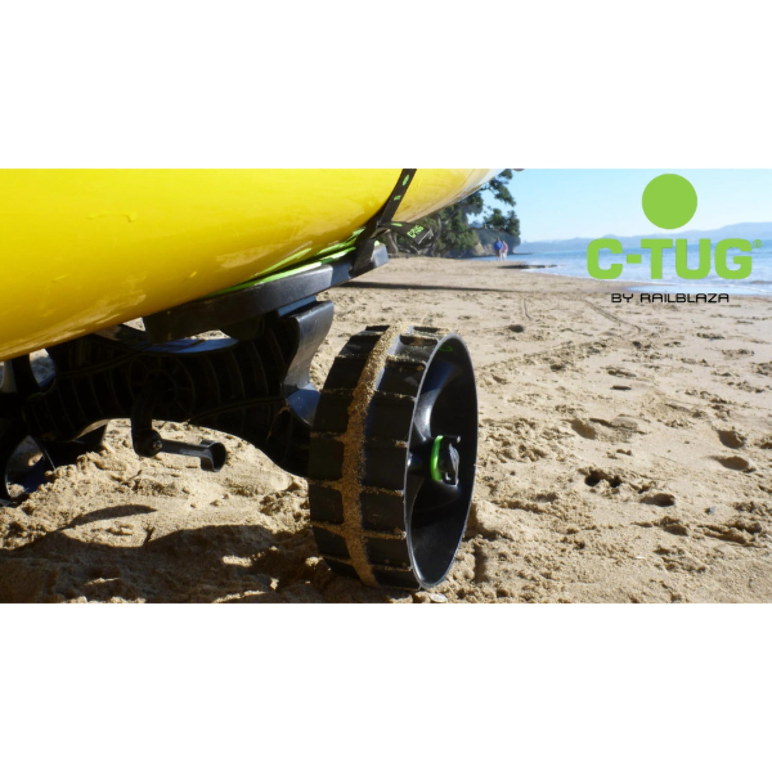 C-TUG 8796773 Nylon Kayak and Canoe Cart, Lime & Black