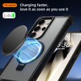 thumbnail image 6 of Allytechgroup for Samsung Galaxy S25 Protective Case, Shockproof Shell with Magnetic Kickstand Lightweight Non-Slip PC+TPU Metal Back Cover Shock-Absorbent Wireless Charging Support, Blue, 6 of 6
