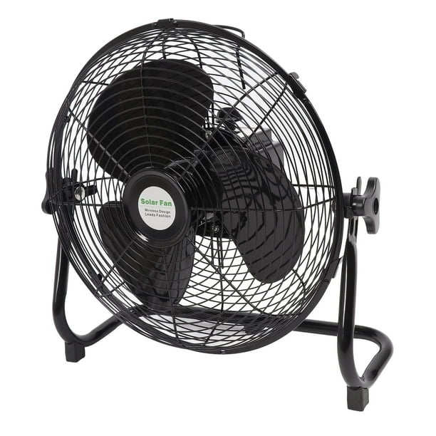 Ventilador Inalámbrico Portátil, Ventilador Solar Con Pilas Silencioso, Cabezal Recargable De 3 Velocidades Giratorio Para El Hogar Para Acampar