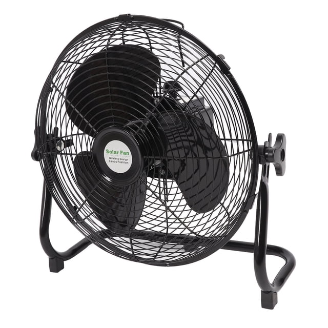 Ventilador Inalámbrico Portátil, Ventilador Solar Con Pilas Silencioso, Cabezal Recargable De 3 Velocidades Giratorio Para El Hogar Para Acampar