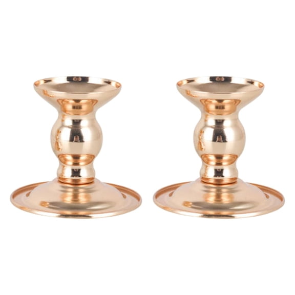 Fzaqwen 2 Candle Candle Holder, Pillar Candle Holder, Metal European Taper Candle Holder, Candlestick for Holidays, Decoration, Holidays