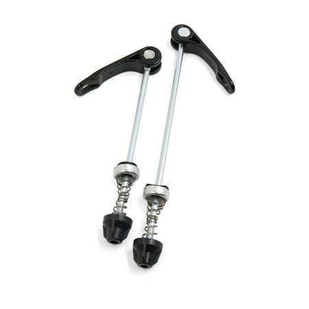 - Pair Black Silver Tone Bicycle Skewer Wheel Metal Quick Release Binder Bolt
