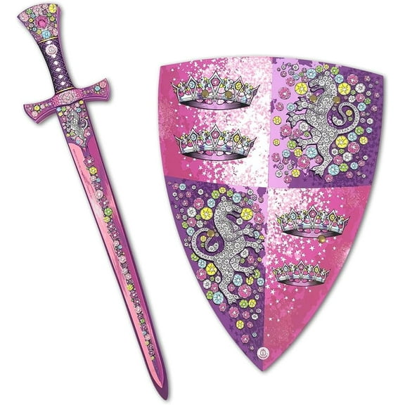 Liontouch - Crystal Princess Sword & Shield For Girls - Age 3-8 years | Dress Up & Royal Costumes