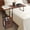 Black+ Oak Color, variant on ToppiJoy Foldable Overbed Table with Wheels, Movable Bedside Table, Height Adjustable Over Bed Desk in 44.09lbs Load-capacity(White)
