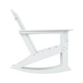 thumbnail image 4 of WestinTrends Dylan Outdoor Rocking Chair, All Weather Poly Lumber Seashell Adirondack Rocker Chair, 350 Lbs Support White Rocking Chairs for Porch Garden Backyard and Indoor, 4 of 9