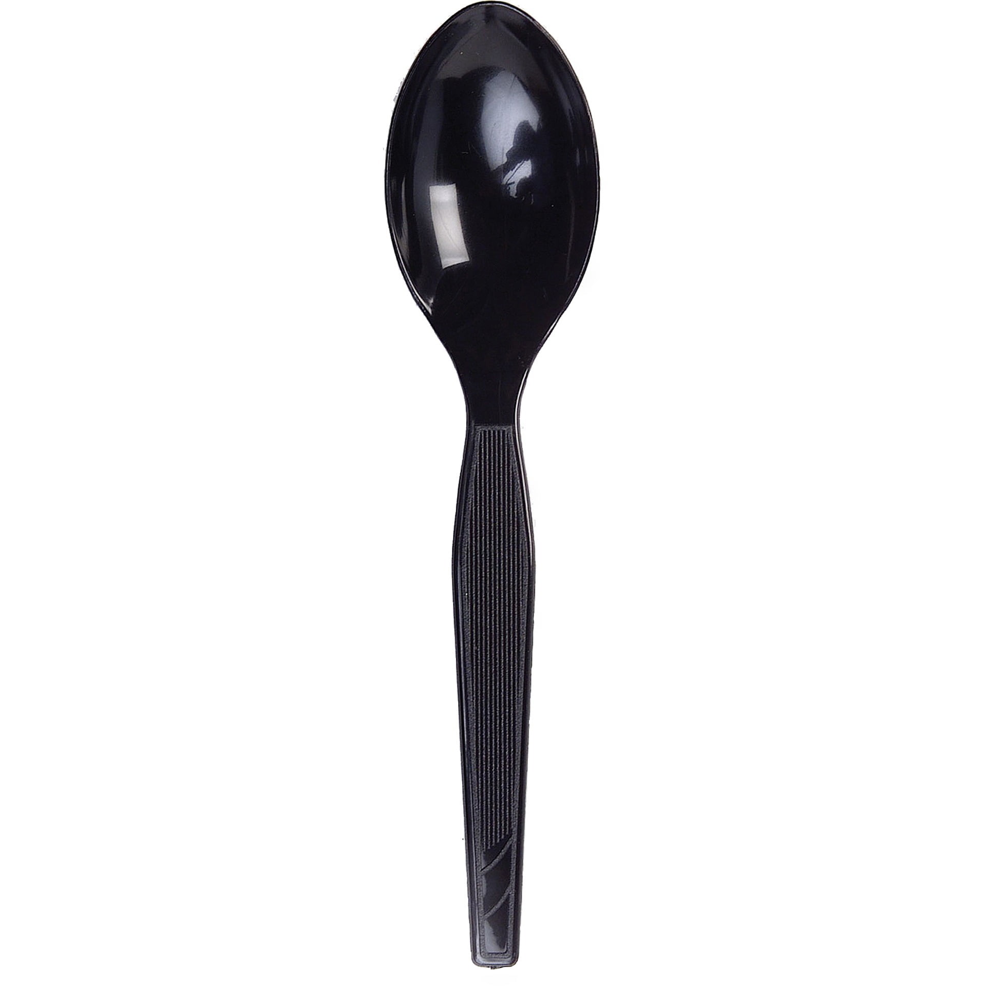 Dixie Medium Weight Black Plastic Spoons, 100 Count
