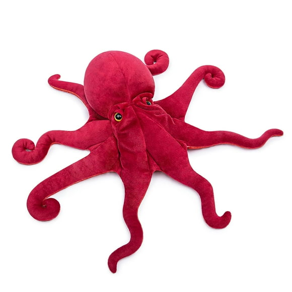 ZHONGXIN MADE Simulation Octopus Plush Toy -Red Soft Real Life Octopus Stuffed Animal Toys Lifelike Deep Sea Creeping Animal Octopuses Plush Toys for Children Boys Girls (18 inch)