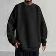 thumbnail image 2 of SSAAVKUY Men's Winter and Spring Tops Themed and Thick Shirts Long Sleeved Sweater Cool Sweatshirts Relaxed Loose Casual Pullover Black 14, 2 of 8