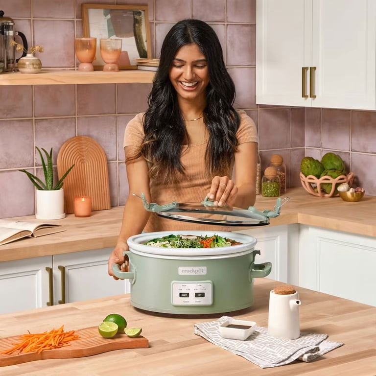 Crock-Pot 6-Quart Cook & Carry Slow Cooker, Green photo 2
