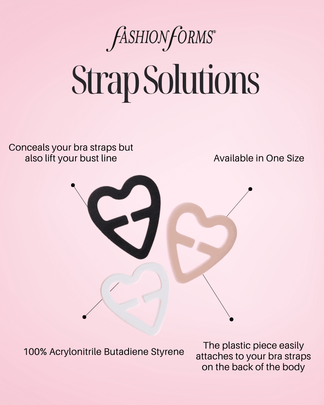 Fashion Forms Women's Strap Solutions Racerback Converter, 6 Count