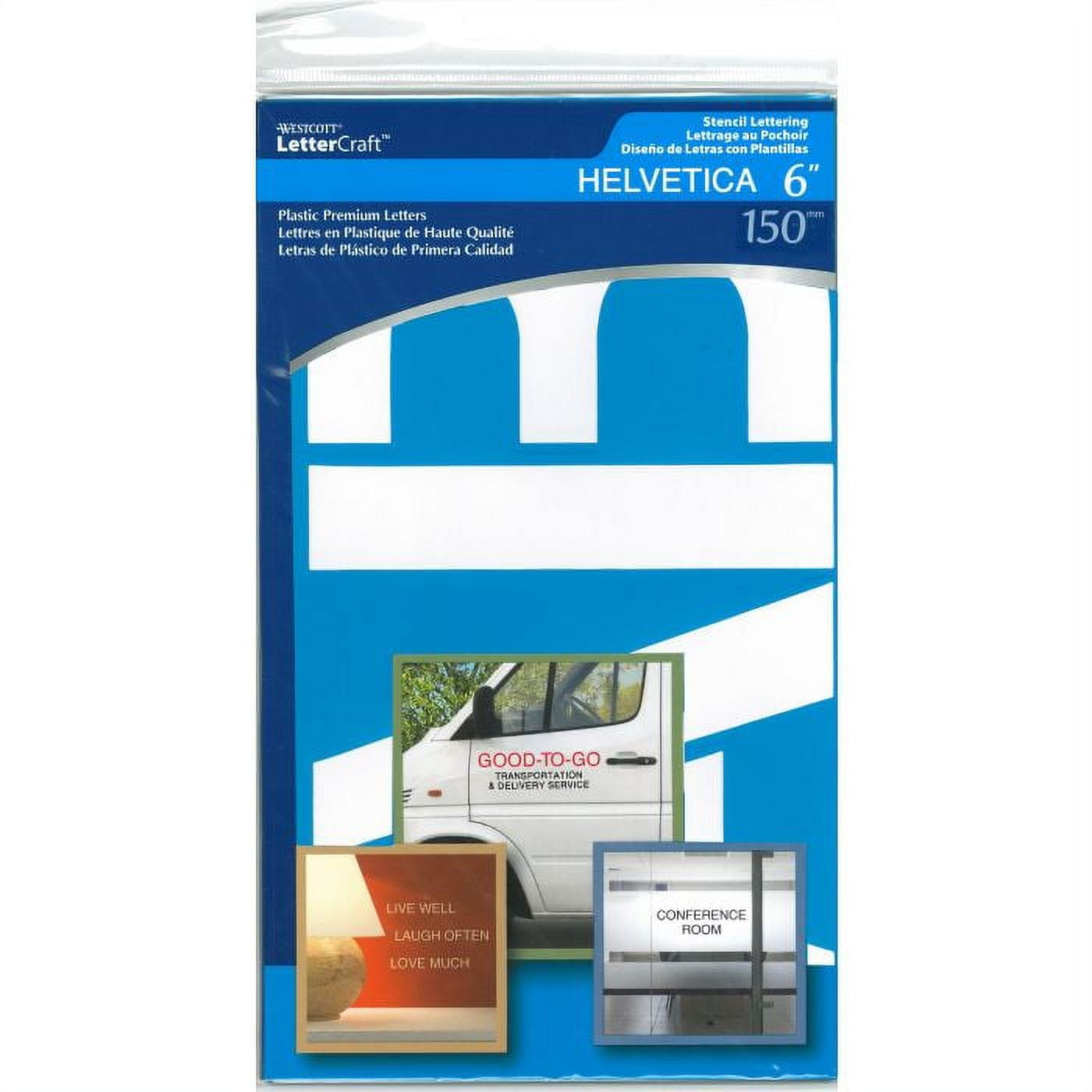 (2 pack) Westcott Alphabet Stencils 100/Pkg-Angelina Script 4"