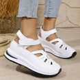 thumbnail image 4 of White Women'S Slide Sandals Roman Style Hollow Out Open Toe Chunky Sole Soft Footwear Suitable For Spring Summer Daily Casual And Outdoor Wear Size 43, 4 of 8