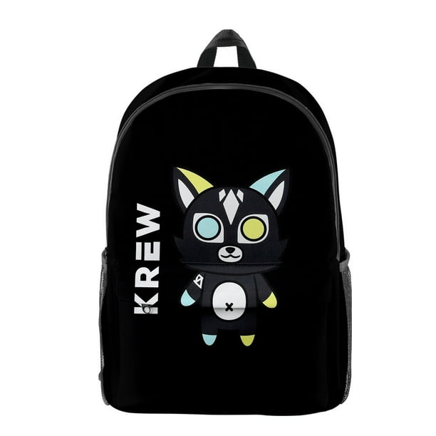 BINGTIESHA ItsFunneh Krew District 3D Print kawaii Backpack School Bag