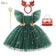thumbnail image 5 of Vestido de fiesta de princesa de lujo con mangas voladoras para niña, vestido de fiesta de carnaval con estrellas navideñas originales 2024, 5 of 5