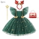 thumbnail image 5 of Vestido de fiesta de princesa de lujo con mangas voladoras para niña, vestido de fiesta de carnaval con estrellas navideñas originales 2024, 5 of 5