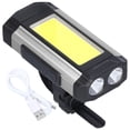 thumbnail image 1 of Luz de bicicleta multifuncional de 1000 lúmenes, resistente al agua, con carga USB, magnética, para trabajo y mantenimiento al aire libre, color gris, 1 of 14