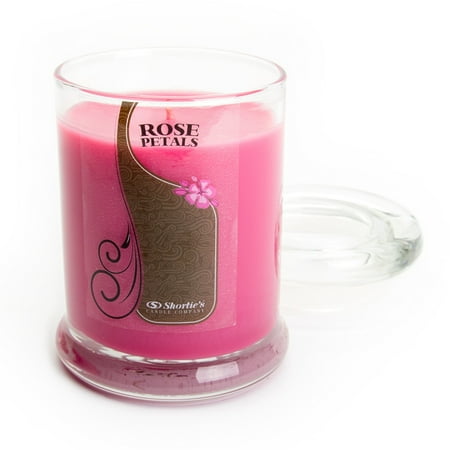 Pretty Petals Scented Flower - Rose Petals Candle - Small Pink 6.5 Oz. Highly Scented Jar Candle - Made With Natural Oils - Flower & Floral Collection