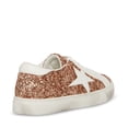 thumbnail image 7 of Steve Madden Rezume Rose Gold Glitter Lace Up Round Toe Fashion Leather Sneakers (Rose Gold Glitter, 7.5), 7 of 7