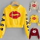 thumbnail image 4 of Pntutb, sudaderas cortas informales de manga larga para mujer con capucha, tops estampados Pntutb Pntutb-6207, 4 of 4